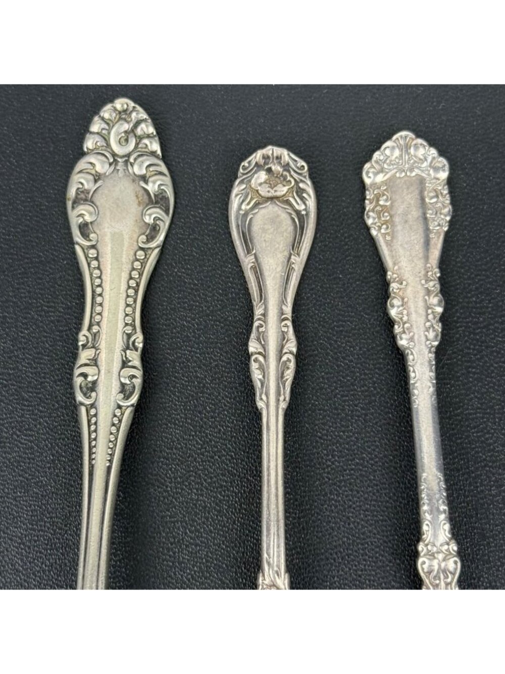 Vintage WM Rogers Silverplate Spoons Mixed Patterns Set of 3